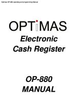 OP-880 operating and programming